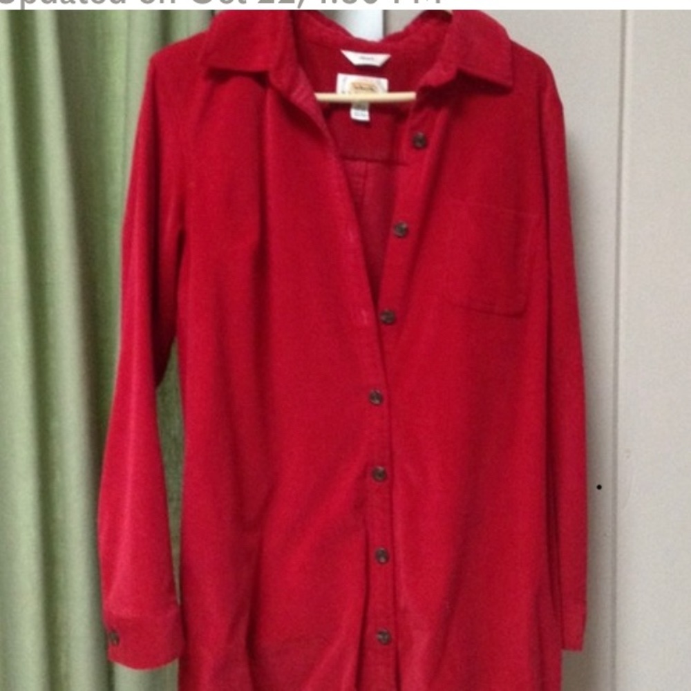 Talbots red corduroy dress